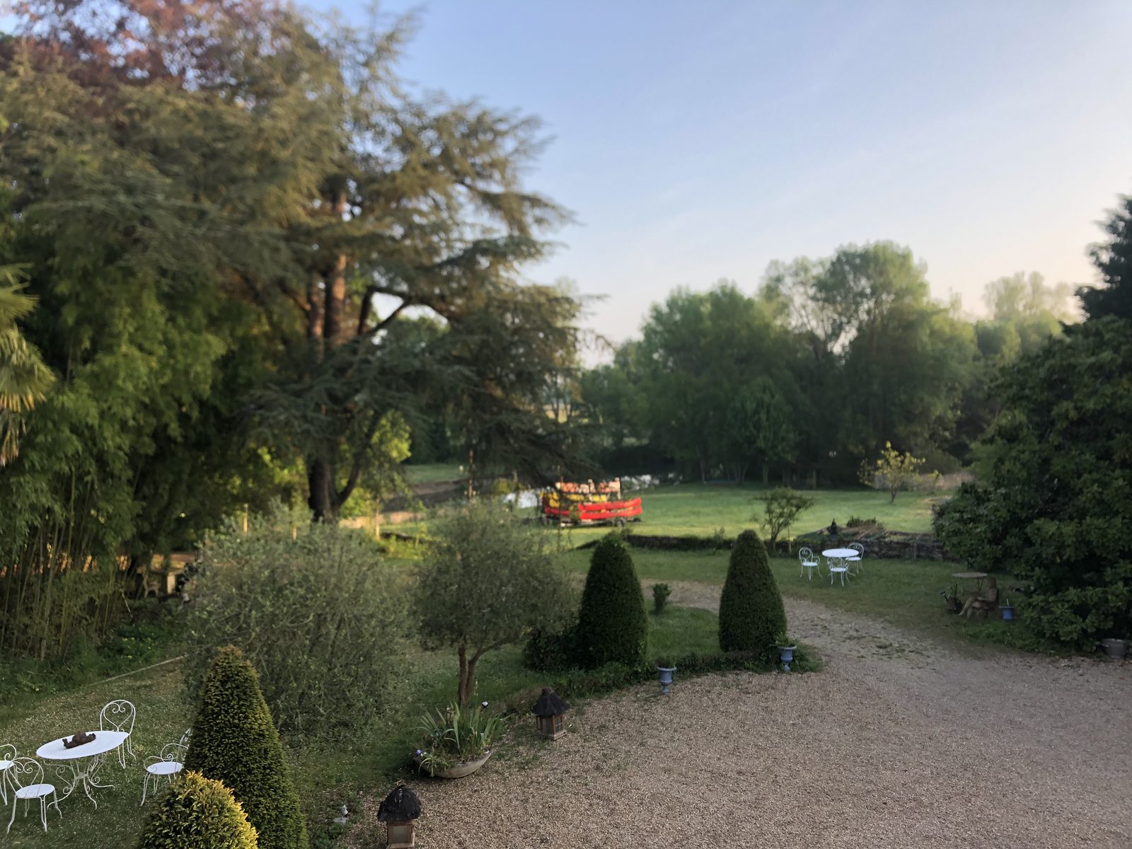 Lumière du soir sur le parc